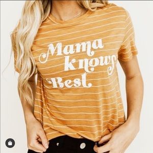 [Blank Paige] Mama Knows Best Mustard Tee - L